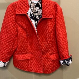 Norton McNaughton Red and Black Quilted Jacket
